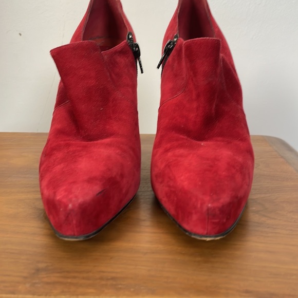 Red Casadei Suede platform booties shooties - Picture 3 of 8